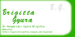 brigitta gyura business card